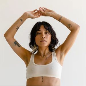 ARQ Wide Strap Bra in Cotton Size S